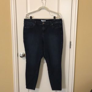High waisted stretch skinny jeans